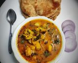 A picture of step 6 of Rasiley Aloo.