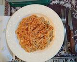 Foto del paso 7 de la receta: Spaguettis caseros con salsa de albahaca, ajos y tomates