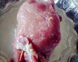 Foto del paso 1 de la receta: Carne de cerdo al horno con pimentón y cebolla cabezona