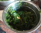 A picture of step 4 of Makai ki roti & Sarson Ka Saag.