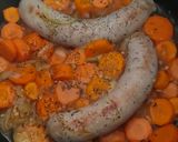 Une image de l'étape 4 de Saucisses choux, carottes au cookeo.