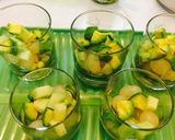 Hình bước làm 6 của món Chè hạt sen trái cây