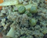 A picture of step 5 of Mutton Keema.