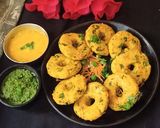 A picture of step 5 of Cornmeal Dhokla.