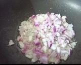 A picture of step 3 of Bengali street-style Ghugni chaat with special moshla.