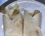 A picture of step 3 of Sausage and onion wrap.