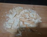 A picture of step 1 of White chocolate compound red heart shape chocolate.