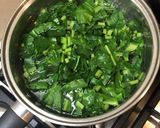 A picture of step 4 of Hot buttered greens.