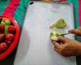 A picture of step 1 of Jamrul Juice (Rose-Apple Juice).