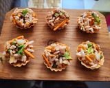 A picture of step 2 of Bombay mix bhel bites.