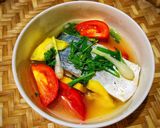 Hình bước làm 5 của món Canh Cá Chim Nấu Ngót