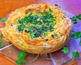 A picture of step 13 of Curried cauliflower cheese filo pie.