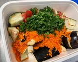 Une image de l'étape 8 de Aubergines, carottes et tomate au four.