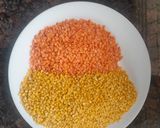 A picture of step 1 of Green gram dal,Masoor dal,Rava dosa.