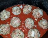 A picture of step 5 of Crockpot Cheese Stuffed Meatballs.