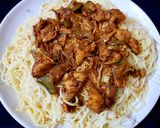 A picture of step 4 of Tikka spaghetti 🍝 😋.