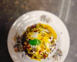 A picture of step 7 of Passion fruit brownie with passion fruit sauce.