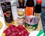 A picture of step 1 of Stir fry beef&pineapple.