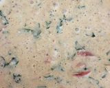 A picture of step 2 of Oats chilla.