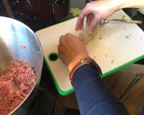 A picture of step 3 of Malfouf Mehcheh - stuffed cabbage rolls.