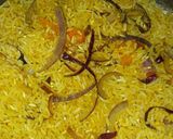 Foto del paso 3 de la receta: Cerdo con hierbas frescas, especiado con arroz amarillo