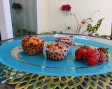 A picture of step 4 of Banana Strawberry Cup Cake (Eggless).
