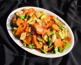 A picture of step 16 of Fattoush salad.