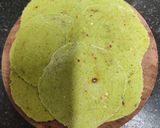 A picture of step 6 of Tea - Time Seasonal Hare Matar Ki Puri Without Stuffing.