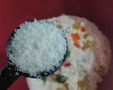 A picture of step 3 of Fruity Coconut Crumble Squares.