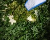 A picture of step 2 of Besan-Methi Chilla.