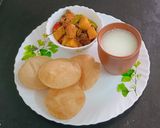 A picture of step 9 of Kumror chokka (Pumpkin & Poteto Sabji).