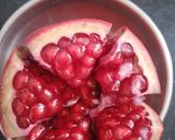 A picture of step 1 of Pomegranate raitu.