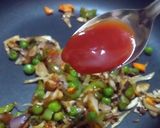 A picture of step 2 of Chilli garlic fried Rice.
