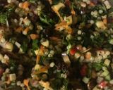 A picture of step 3 of Sweet and Tangy Couscous salad with nuts and vegetables.