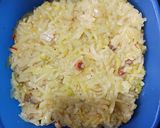 A picture of step 4 of Mitthi Bhaat.