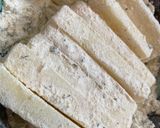 A picture of step 3 of Kashkaval Pane with Blackberry Chia Jam.