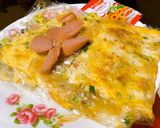 Hình bước làm 3 của món Bánh tráng nướng chảo