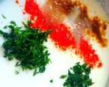 A picture of step 2 of Boondi raita.