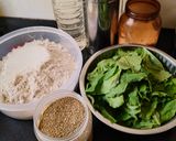 A picture of step 1 of Palak Paratha.