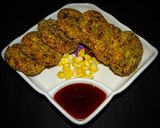 A picture of step 5 of Corn potato tikki.