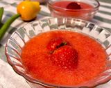 รูปขั้นตอนการทำที่ 5 ของ พุดดิ้งสตรอว์เบอร์รีนมสด 🍓🍮