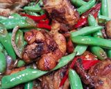 Gambar langkah 3 resipi Buncis Ayam Masak Kicap.