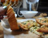 A picture of step 9 of Keto Garlic Bread with almond flour   نان سیر با آرد بادام.