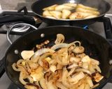 A picture of step 2 of Baked Camembert with Caramelised Onions, Bacon and Pears.