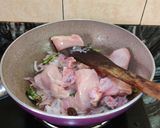 A picture of step 4 of Andhra chicken.