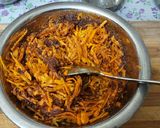 A picture of step 3 of Raw turmeric ginger pickle.