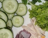 Gambar langkah 2 resipi Salad Timun, Ayam dan Cuka.