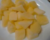 Foto del paso 1 de la receta Mini hamburguesas de pechuga de pollo, patata y pimientos