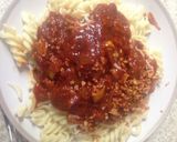 A picture of step 12 of My Chorizo and Bacon Bolognese with Crisp Dried Bacon Bits on To.