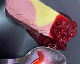 A picture of step 6 of Passionfruit and Raspberry Semifreddo.